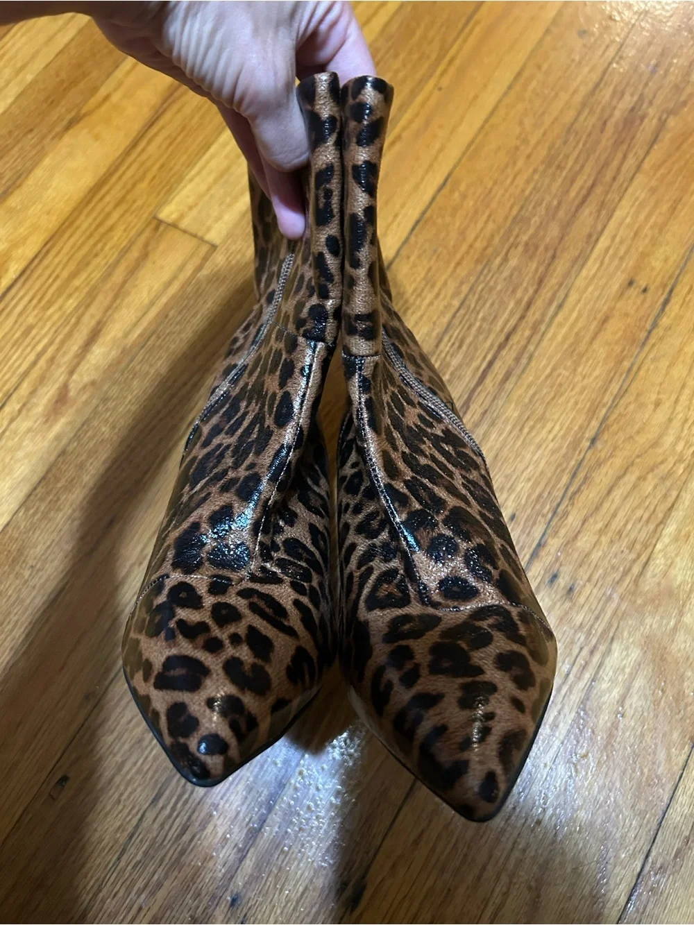 NEW DV by Dolce Vita Gradie Kitten Heel Boot (Women) 6M LEOPARD Shiny